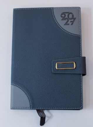 Custom Branded Executive 2027 B5 Diaries in Leatherette, Bamboo &amp; Wood