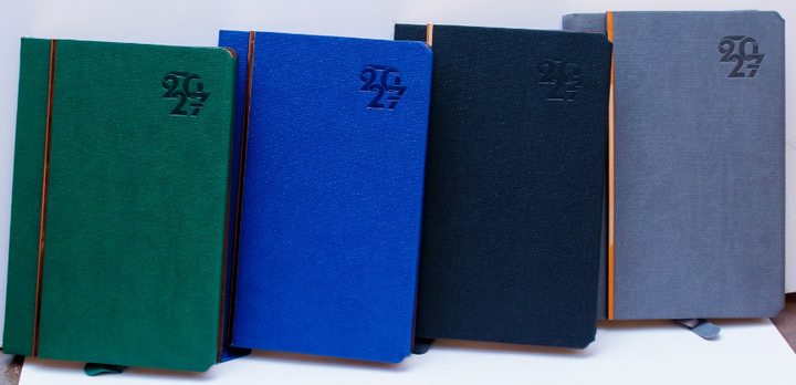 Custom Branded Executive 2027 A5 Diaries in Leatherette, Bamboo &amp; Wood
