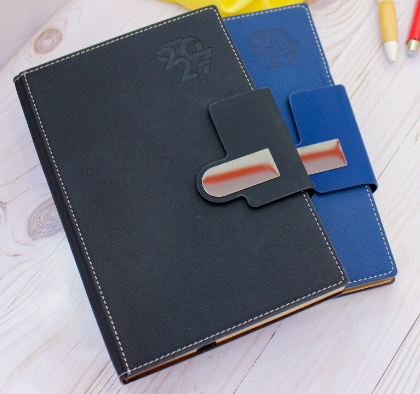 Custom Branded Executive 2027 A5 Diaries in Leatherette, Bamboo &amp; Wood