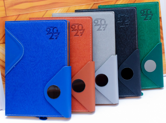 Custom Branded Executive 2027 A5 Diaries in Leatherette, Bamboo &amp; Wood