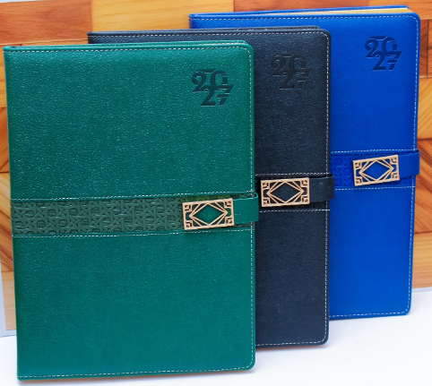 Custom Branded Executive 2027 A4 Diaries in Leatherette, Bamboo &amp; Wood