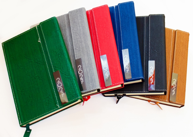 Custom Branded Executive 2027 A5 Diaries in Leatherette, Bamboo &amp; Wood