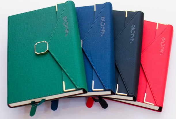 Custom Branded Executive 2027 A5 Diaries in Leatherette, Bamboo &amp; Wood