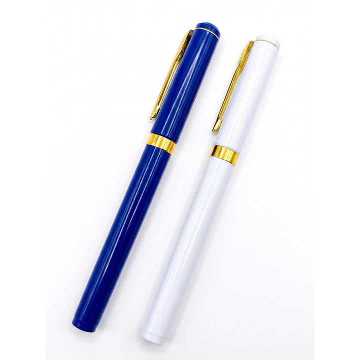 Two executive customized pens in blue and white done in Nairobi Kenya