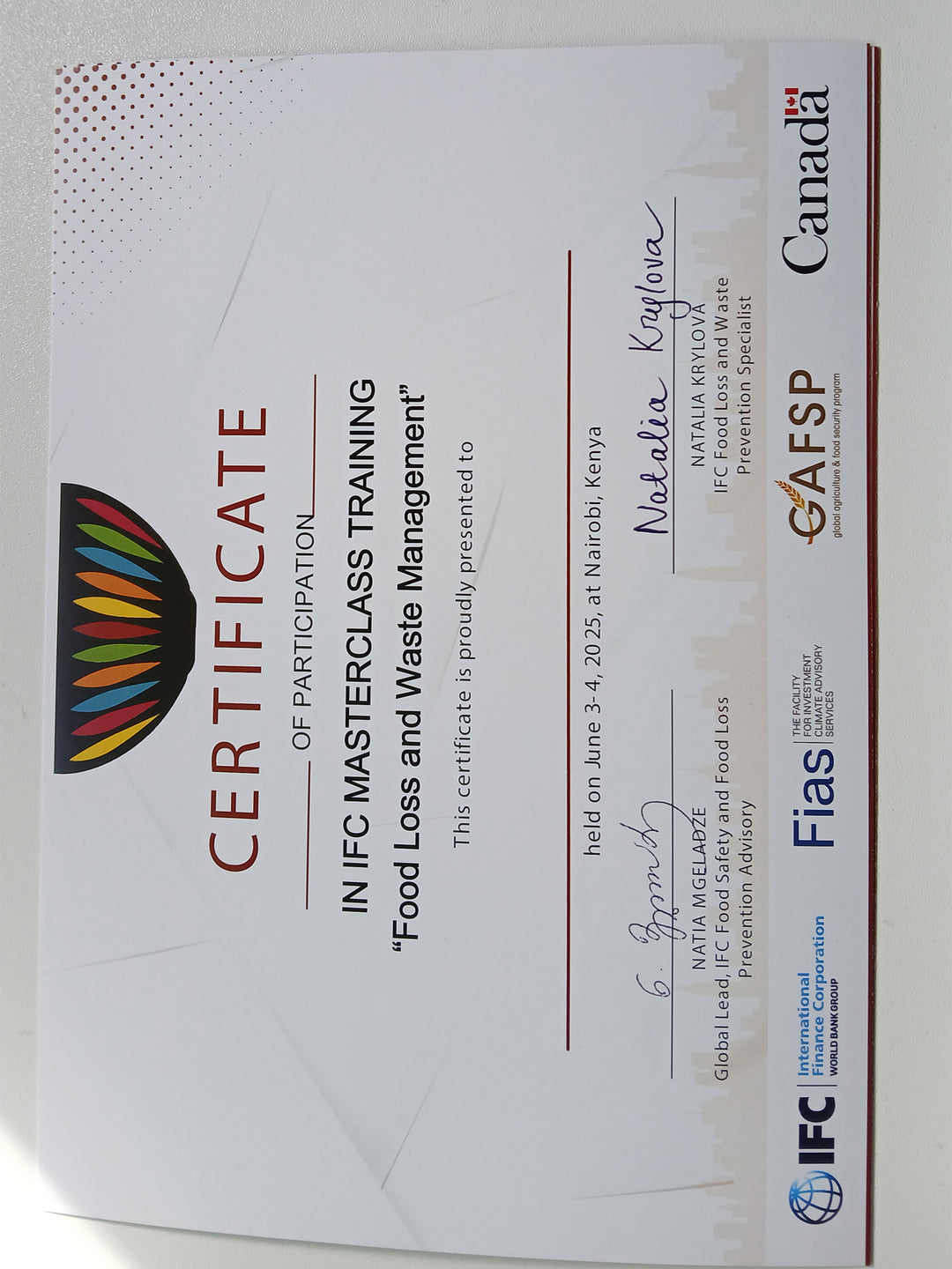 Certificates