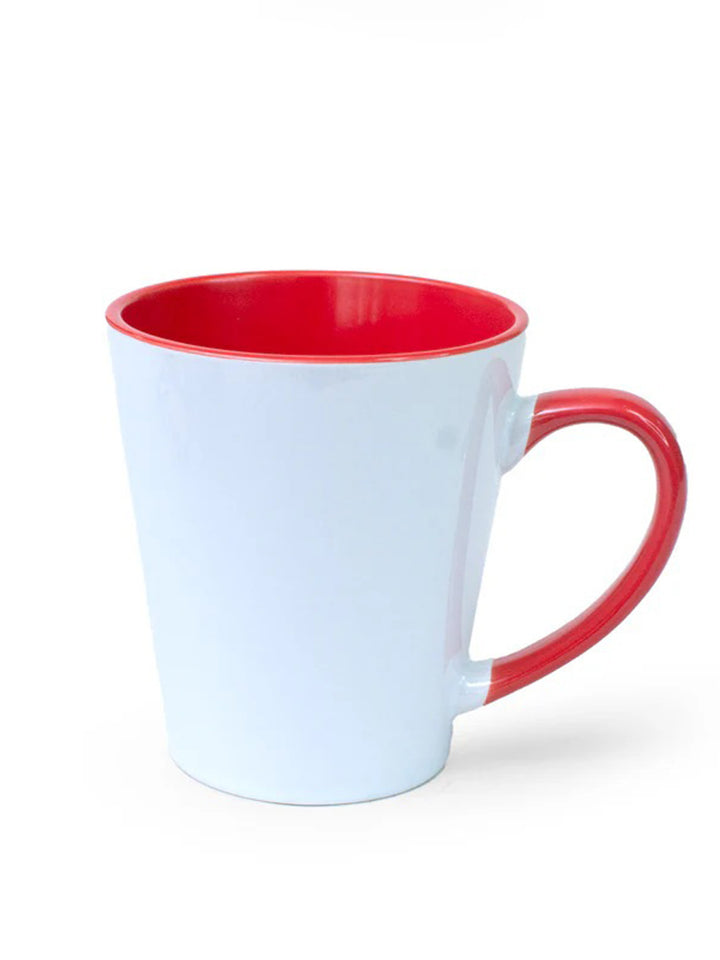 Custom printed two-tone conical latte mug by Print365 Kenya