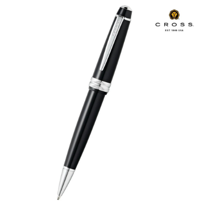 Custom engraved imported Cross Bailey Light polished black resin with chrome appointments ballpoint pen by Print365 Kenya   