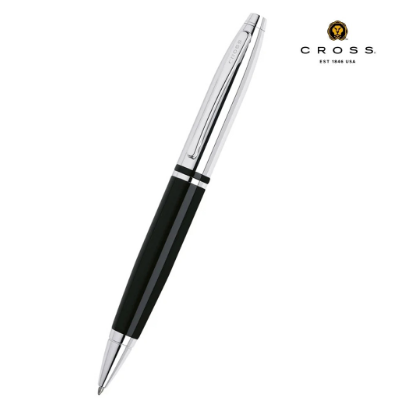 Custom engraved imported Cross Calais Chrome Black Lacquer ballpoint pen by Print365 Kenya   