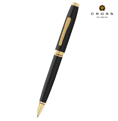 Custom engraved imported Cross Coventry Classic Black Lacquer and gold tone ballpoint pen by Print365 Kenya   