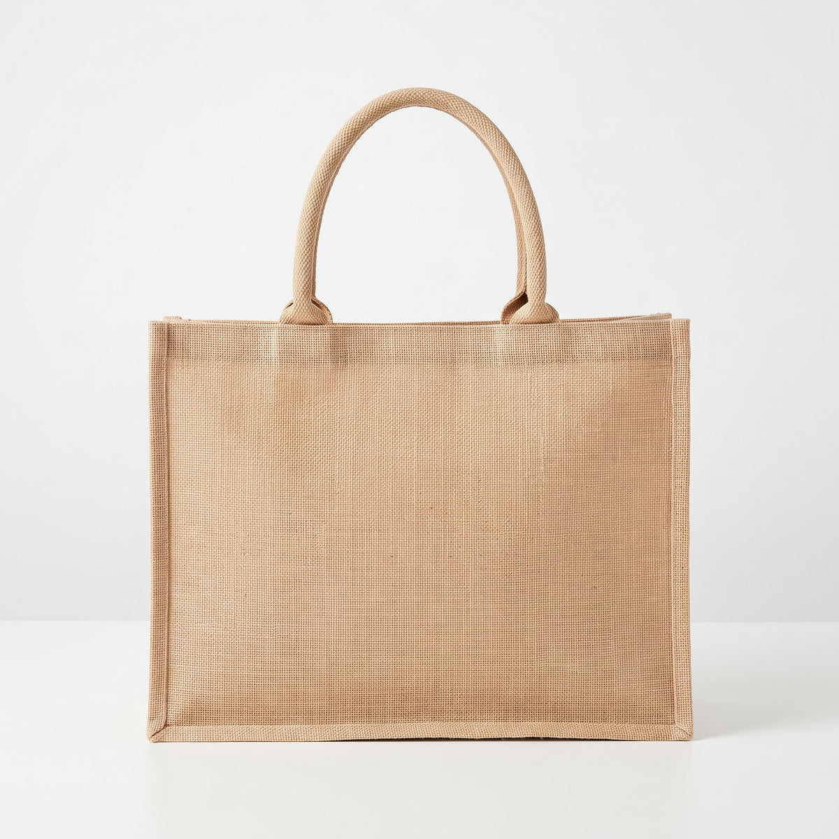 Custom screen-printed extra large A3 plain landscape zipped jute bag by Print365 Kenya