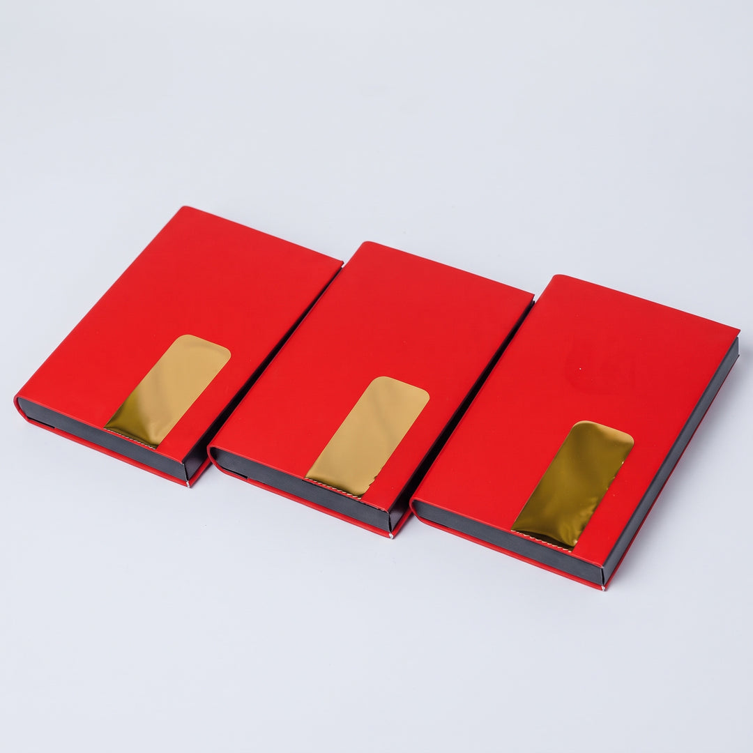 Custom laser-engraved vibrant red and black executive business card holder by Print365 Kenya