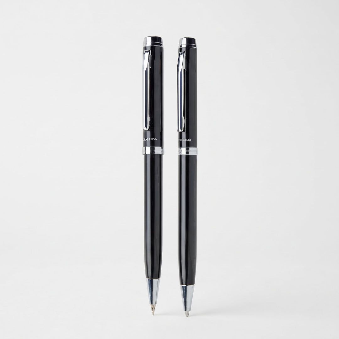 Custom laser-engraved imported LUZERN SET Swiss Peak black pen set by Print365 Kenya   