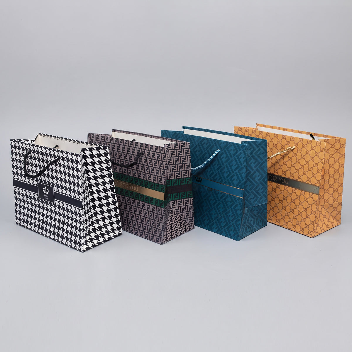 Executive designer patterned paper gift bags in B5, A4, and A3 sizes priced from Ksh 300 in Nairobi
