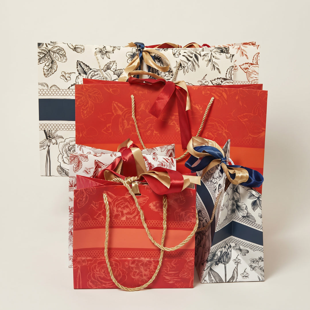 Executive floral botanical paper gift bags in B5, A4, and A3 sizes priced from Ksh 300 in Nairobi