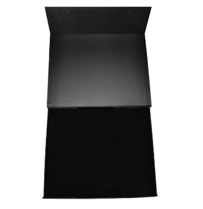 Custom foil-stamped imported Large black gift set packaging box with magnetic closing by Print365 Kenya