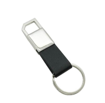 Custom laser-engraved imported LAGOS black metal and leatherette keychain by Print365 Kenya