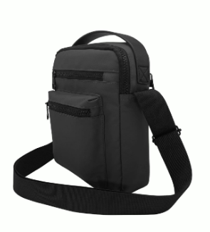 Custom screen-printed imported LUBIN City Pouch Santhome crossbody travel bag in black by Print365 Kenya