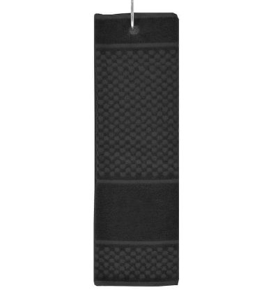 Custom embroidered imported MARABA black sports hand towel with carabiner by Print365 Kenya   