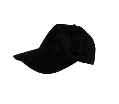 Custom embroidered imported NARVA 5 panel heavy brushed cotton cap in black by Print365 Kenya   