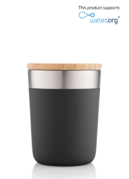 Custom laser-engraved imported R-LAREN CHANGE Collection recycled black insulated mug by Print365 Kenya   
