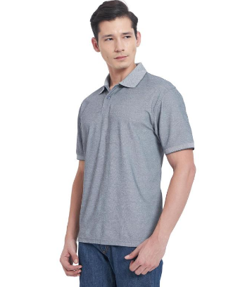 Custom embroidered imported Santhome COMO premium texture knit polo shirt by Print365 Kenya