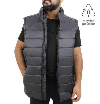 Executive imported dark grey recycled polyester puffer vest priced at Ksh 4700 in Nairobi