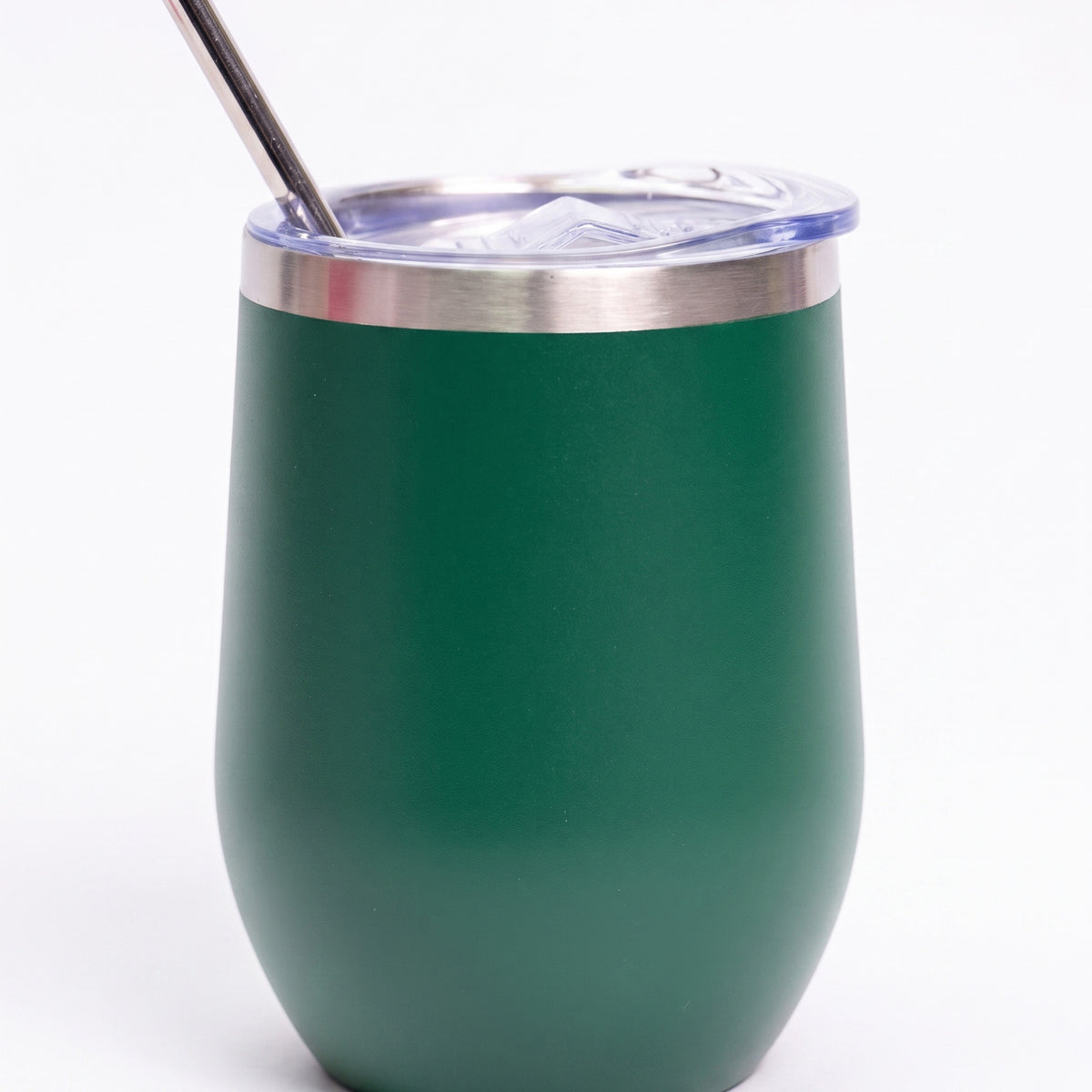 Custom laser-engraved 350ml thermal mug with corporate logo in matte green by Print365 Kenya