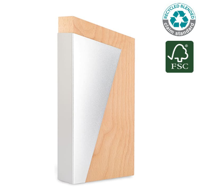 Custom laser-engraved imported TIRANA Waste-to-Wins recycled aluminum and wood award by Print365 Kenya   
