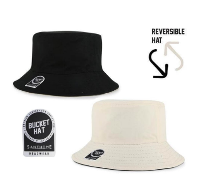Custom embroidered imported TRAIL Santhome reversible canvas bucket hat by Print365 Kenya   