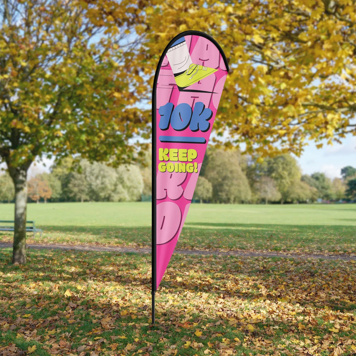 Customized marathon teardrop banner by Print365 Nairobi