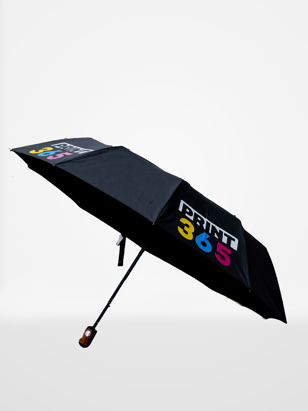 Black umbrella with &