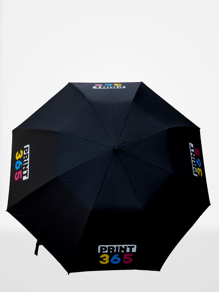 Black umbrella with &