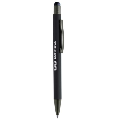Custom laser-engraved imported VOJENS Giftology black metal soft-touch stylus pen by Print365 Kenya