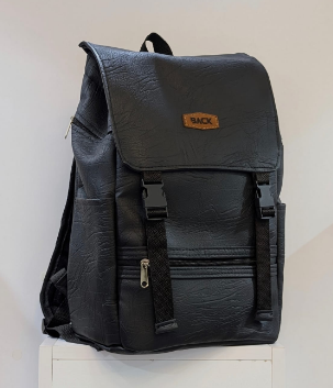 Custom branded executive leatherette flap backpack in black brown beige nude grey by Print365 Kenya