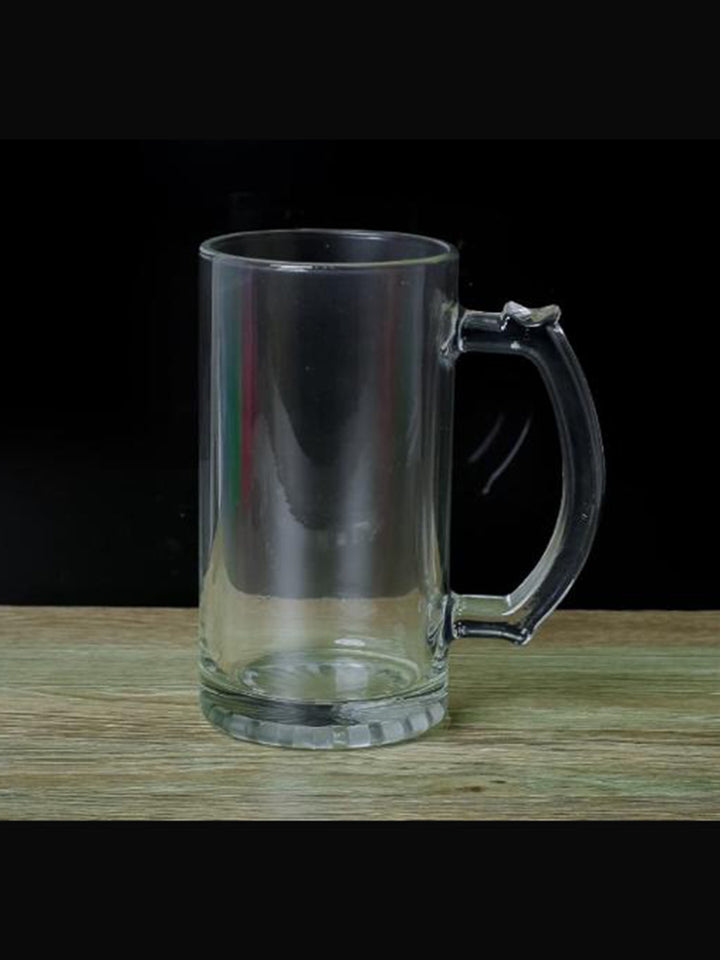 Custom printed clear glass mug with corporate logo by Print365 Kenya