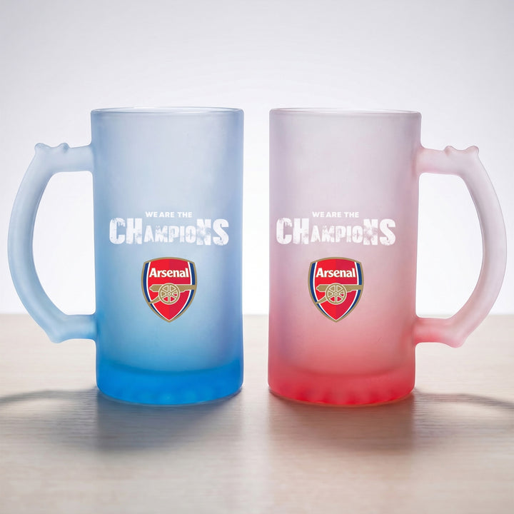 Custom printed Arsenal frost mug done by Print365 Kenya