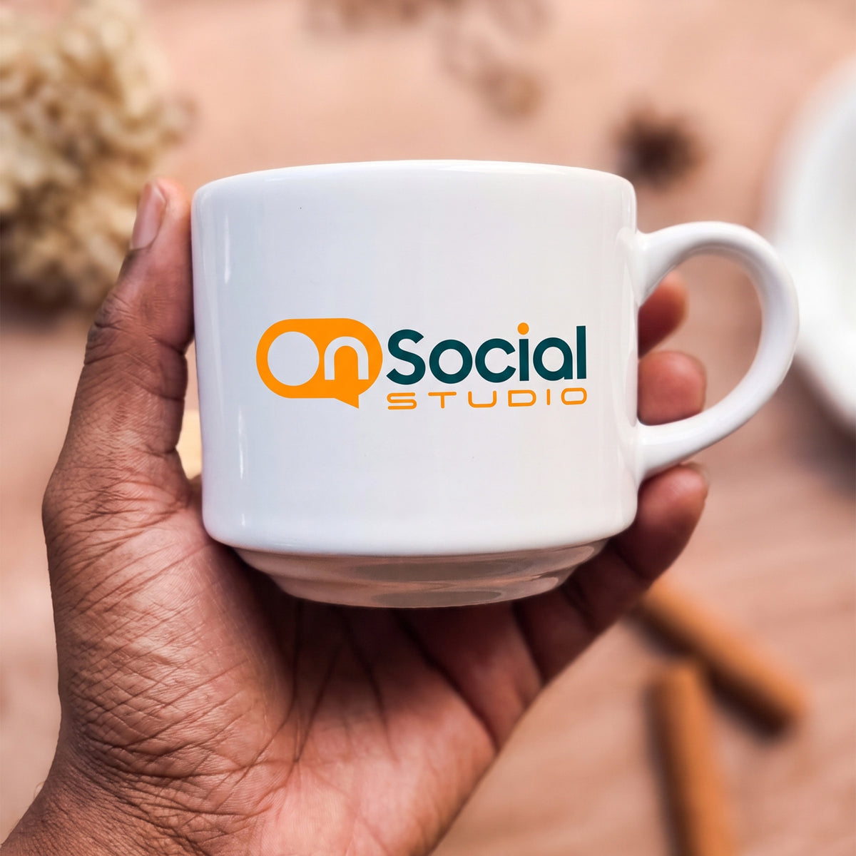 Custom printed small 6oz ceramic espresso mug with company logo by Print365 Kenya