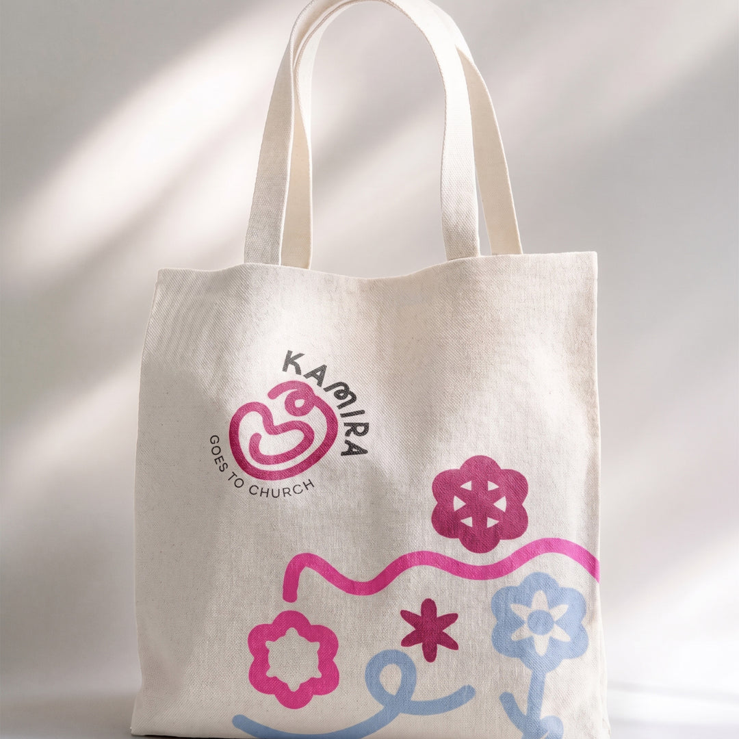 Custom rinted white tote bag done in Nairobi, Kenya
