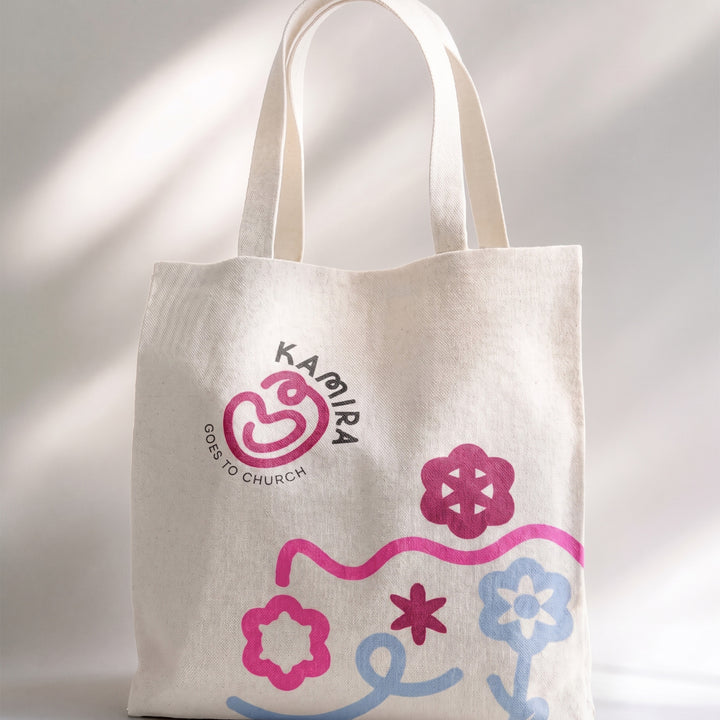 Custom rinted white tote bag done in Nairobi, Kenya