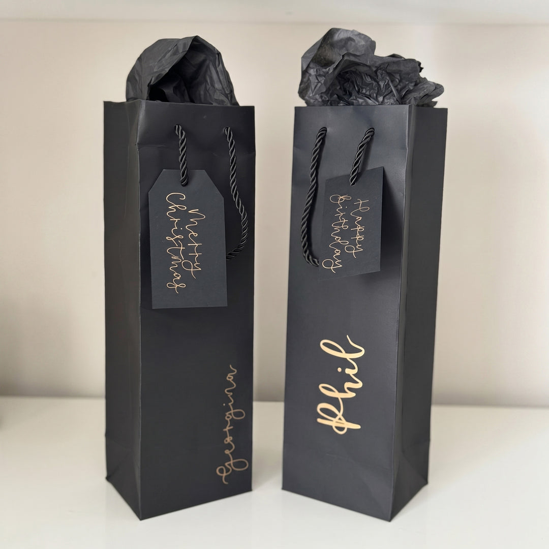 Custom designed personalized wine bags done in Nairobi, Kenya